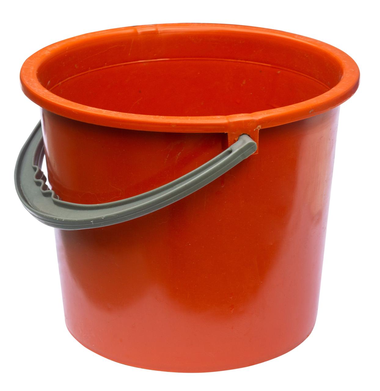 Відро пластикове 8 літрів помаранчеве Ø 27 см h=22 см (Юніпласт), фото 1