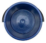 Відро пластикове 8 літрів із кришкою синє Ø 27 см h=24 см (Юніпласт), фото 4