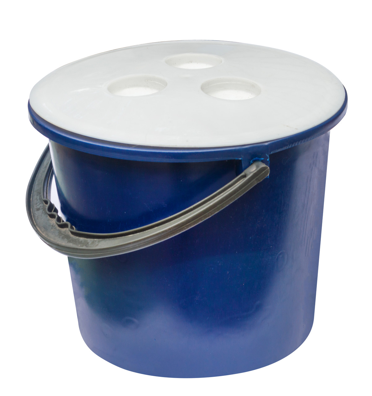 Відро пластикове 8 літрів із кришкою синє Ø 27 см h=24 см (Юніпласт), фото 1