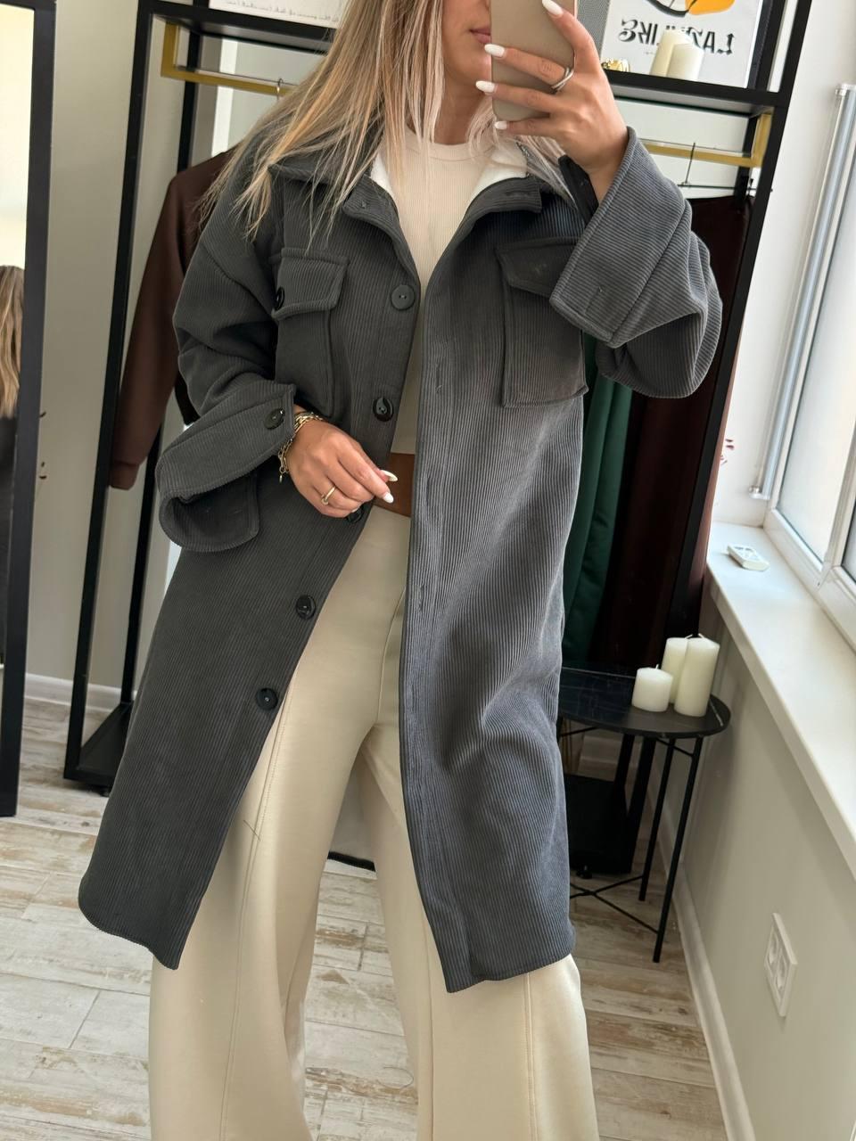 Кардиган жіночий вельвет на хутрі Модель: 1555-5928 Колір: шоколад, графіт, марсал, синій, фото 1