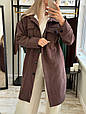 Кардиган жіночий вельвет на хутрі Модель: 1555-5928 Колір: шоколад, графіт, марсал, синій, фото 7