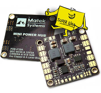 Плата розподілу живлення Matek Mini Power Hub V 3.1 3-6S LiPo