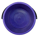 Відро пластикове 8 літрів з фіолетовою кришкою Ø 27 см h=24 см (Юніпласт), фото 3