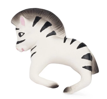 Прорізувач на ручку Oli&Carol з натурального каучуку, Зебра Зоя, фото 1