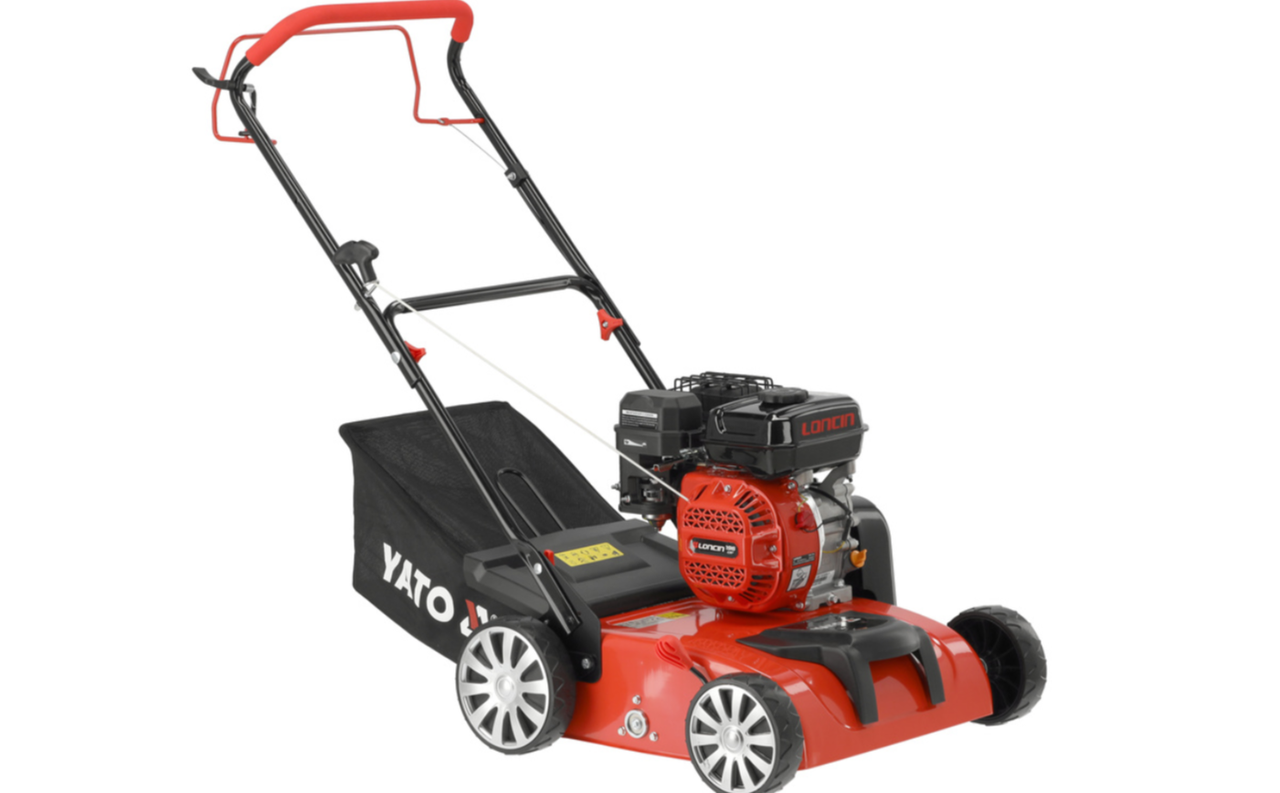 Бензиновий скарифікатор/аератор 2в1 38см об'єм 196см³ YATO YT-85570