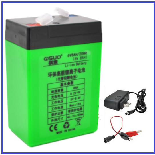 Акумуляторна батарея літієва QSuo 8V 8Ah з елементами Li-ion 18650 (70X46X100) + зарядний пристрій, фото 1