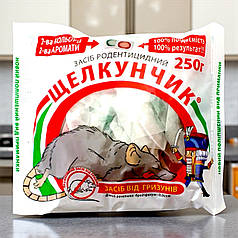 Родентицид від щурів та мишей Лускунчик тісто арахіс+сир AgroProtection, 250 г