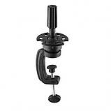 Навчальна голова манекен з прошитим волоссям, з подарунковим набором для плетіння 790 деталей, 70см 30% натур.волосся руде-золото, фото 9