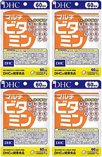 DHC  Японські мультивітаміни, 60 капсул х 4 упаковки