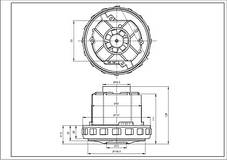 Двигун для миючого пилососа DeLonghi 5119110031 Domel 1600W D=131/92mm H=28/129mm, фото 2