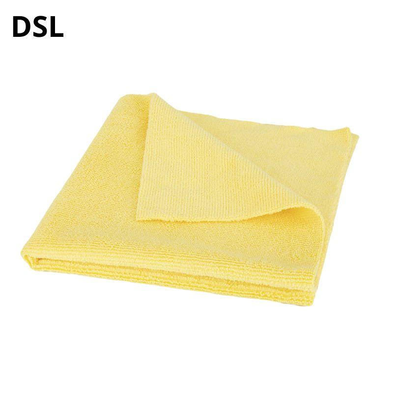 Рушник мікрофібровий без окантовки жовтий 300GSM 40*40см, фото 1