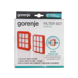 Набір фільтрів HFGFAC 732742 HEPA + вихідний HEPA + мотора для пилососа Gorenje, фото 1