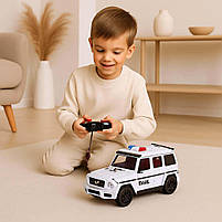 Машинка на радіокеруванні Поліція LM258-201 біла — позашляховик 1:14 з підсвічуванням, акумулятором 3.7V, пульт 27 MHz, фото 9