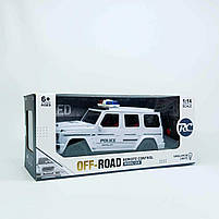 Машинка на радіокеруванні Поліція LM258-201 біла — позашляховик 1:14 з підсвічуванням, акумулятором 3.7V, пульт 27 MHz, фото 10