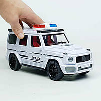 Машинка на радіокеруванні Поліція LM258-201 біла — позашляховик 1:14 з підсвічуванням, акумулятором 3.7V, пульт 27 MHz, фото 7