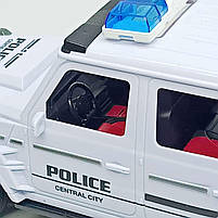 Машинка на радіокеруванні Поліція LM258-201 біла — позашляховик 1:14 з підсвічуванням, акумулятором 3.7V, пульт 27 MHz, фото 5