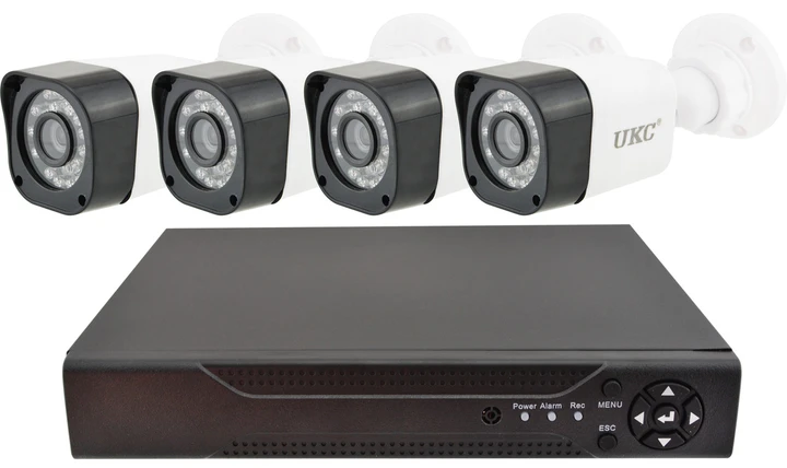 Відеореєстратор DVR KIT HD720 4-канальний (4камеры в комплекті), фото 1