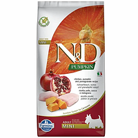 Холістик Беззерновий Сухий Корм Farmina N&D Pumpkin з Куркою та Гранатом для Дрібних Порід (7 кг)