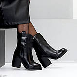 Жіночі черевики козаки зимові , Жіночі коричневі козаки зимові, зимові Черевики-ковбойки, фото 9