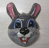 Карнавальна дитяча маска Сірого Зайчика пластик