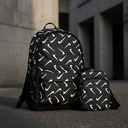 Чоловічий спортивний рюкзак Nike Air чорний, чоловіча сумка месенджер Найк у подарунок