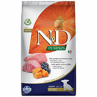Холістик Беззерновий Сухий Корм Farmina N&D Pumpkin з Ягням та Чорницею для Цуценят Дрібних Порід (7 кг)