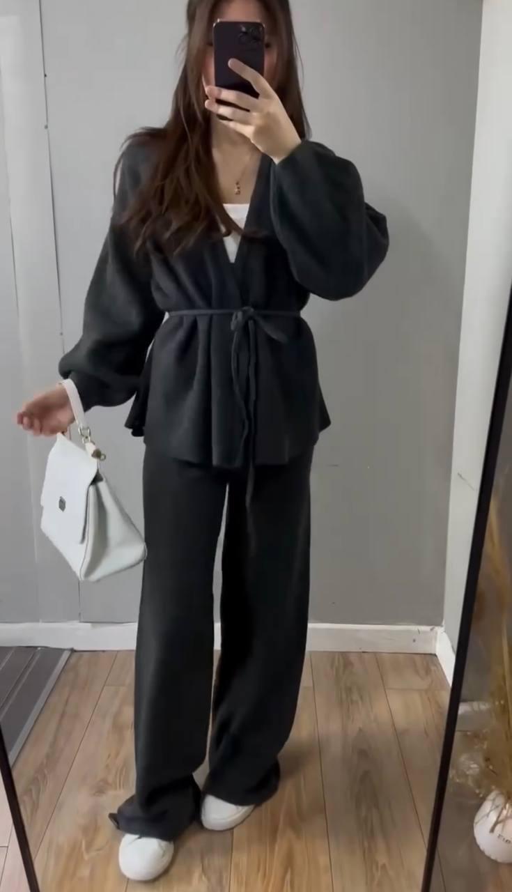 Костюм жіночий Модель: 1555-5722 Колір: чорний, графіт, беж, бургунді, шоколад, фото 1