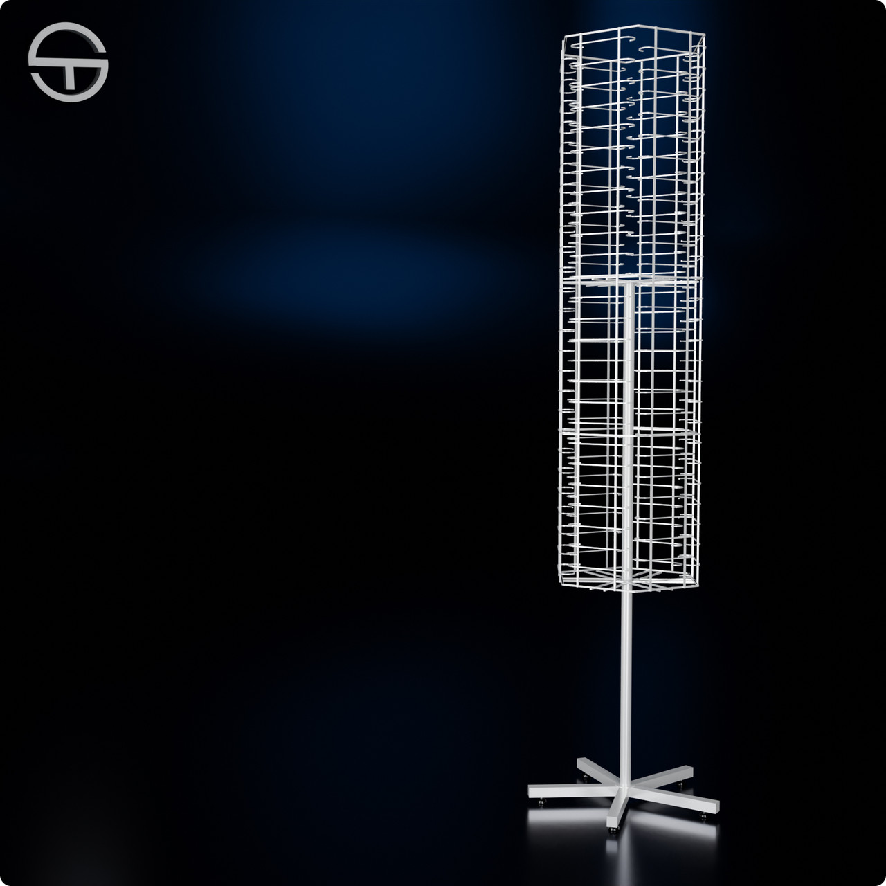 Стійка обертова MONO-156, H1900 D360/540 (6 граней, 156 місць). Торгова стійка під окуляри, стенд для розпродажу окулярів, фото 1