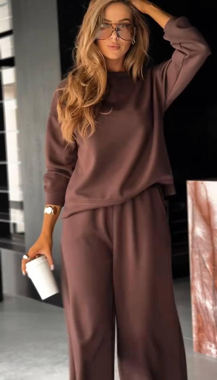 Костюм жіночий Модель: 1555-5966 Колір: шоколад, марсал, фото 1