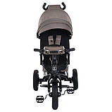 Велосипед 3-х колісний з батьківською ручкою TURBOTRIKE MT 1007-5 коричнево-сірий, фото 2