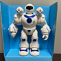 Дитяча інтерактивна іграшка робот Yobi | Ходить, звуки боїв, Стріляє ракетами (Синій)