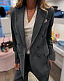 Костюм жіночий: піджак на підкладці Модель: 1555-5960 Колір: сірий, графіт, фото 3