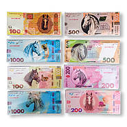 Магніт купюра гривня на холодильник із символом 2026 року Коня, фото 2