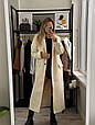 Пальто жіноче на підкладці Модель: 1555-5751 Колір: сірий, чорний, молоко, фото 10