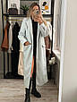 Пальто жіноче на підкладці Модель: 1555-5751 Колір: сірий, чорний, молоко, фото 2