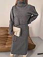 Костюм жіночий двійка: сукня-майка + светр Модель: 1555-5466 Колір: молоко, графіт, фото 9