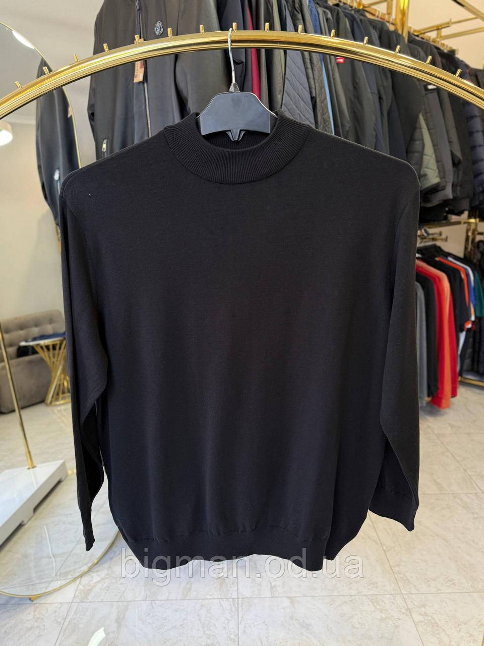 Чоловічий напівгольф Borcan 19988 (батал) 3-6XL черный