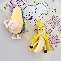 3D Магниты на холодильник Банан и Авокадо с приколом (1578)