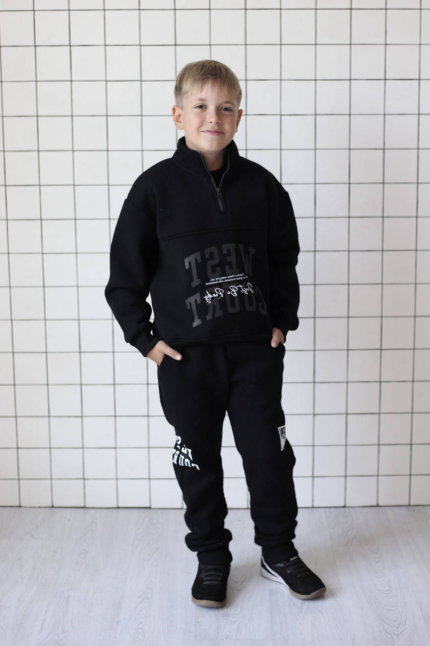 Толстовка для хлопчика тепла з високим горлом, SmileTime, фото 1