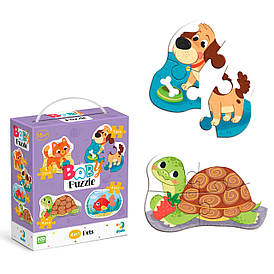 Гр Пазл 4 в 1 "Baby puzzle. Домашні тварини" 300688 (48) "DoDo", 4 картинки, в коробці