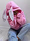 Жіночий базовий осінній теплий худи з вушками оверсайз батник на блискавці тринити на флісі світшот з капюшоном толстовка, фото 2