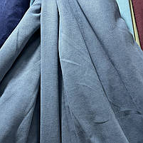 Шторна тканина мікровелюр на метраж, колір сіро-синій, висота 3м (Petek-114), фото 2