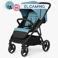 Прогулочная коляска El Camino DYNAMIC PRO ME 1053-3 Arctic с пружинной амортизацией, 5-точечными ремнями и аксессуарами