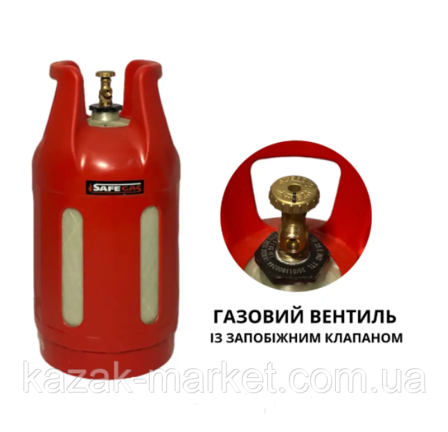 Вибухобезпечні газові балони Сучасний газовий полімерно-композитний балон 24 л SAFEGAS Безпечний газовий балон, фото 1