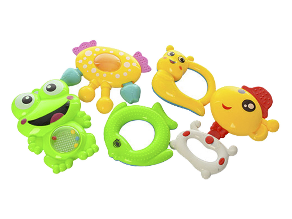 Брязкальце BM6005-1-2 5 шт., 2 різновиди, кул., 20-26-5 см., фото 1