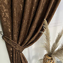 Коричневі готові штори мармурові (SH-M19n-12), фото 8