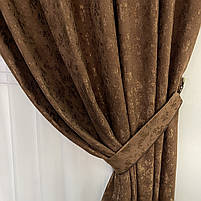 Коричневі готові штори мармурові (SH-M19n-12), фото 9