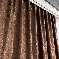 Коричневі готові штори мармурові (SH-M19n-12), фото 5