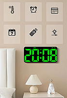 Годинник Deepfox YX-2804 LED цифровий електронний настінний/настільний Будильник Дата Температура 33,7х16см, фото 3