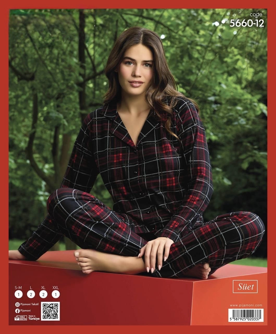 Стильна тепла піжама на ґудзиках, фото 1